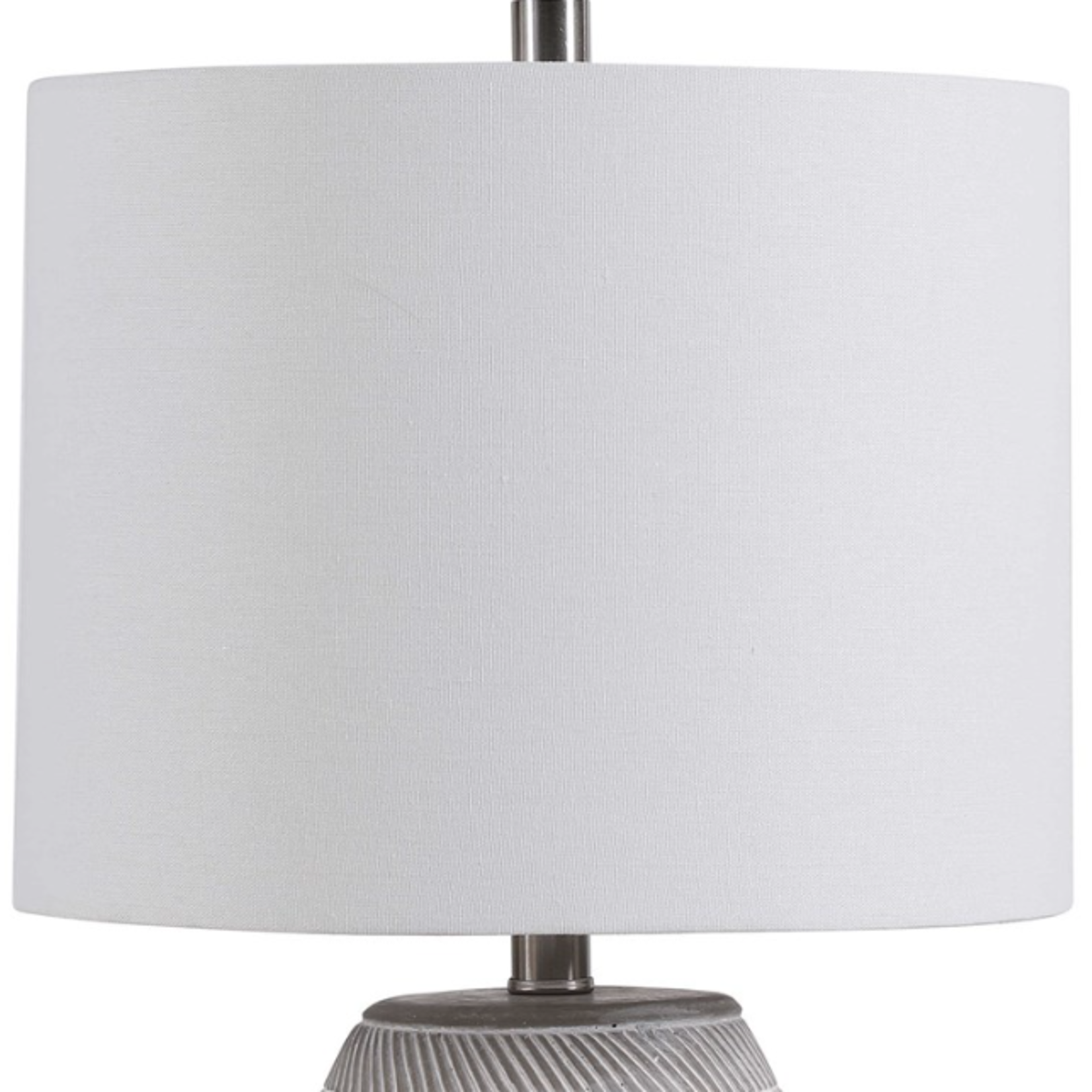 Outside The Box 20" Uttermost Tan & White Etching Table Lamp
