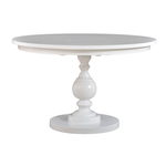 Outside The Box 48" Goucho Mahogany Round Trestle Dining Table In White