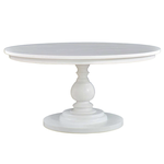 Outside The Box 60" Goucho Mahogany Round Trestle Dining Table In White