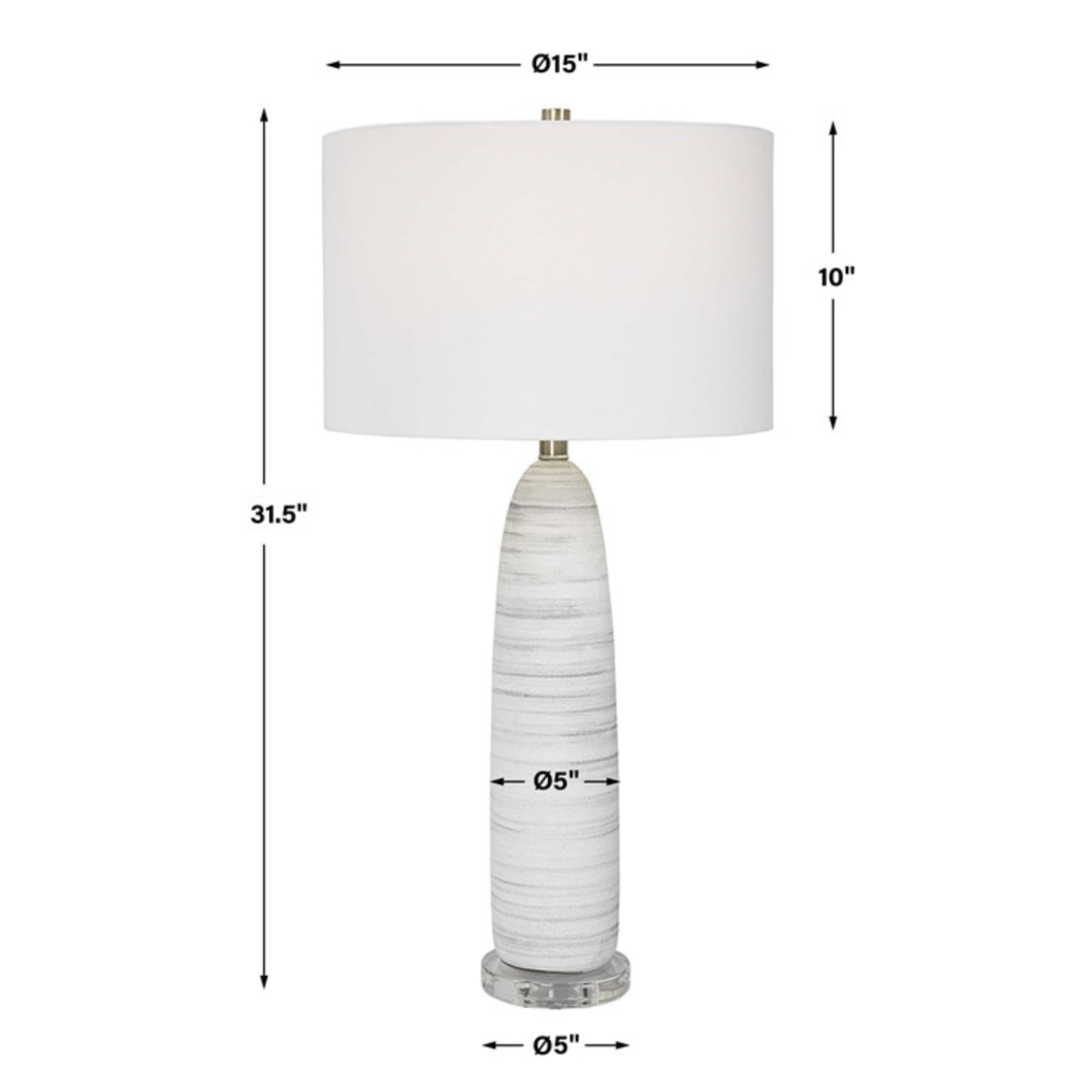 Outside The Box 32" Uttermost Levadia Matte White Table Lamp