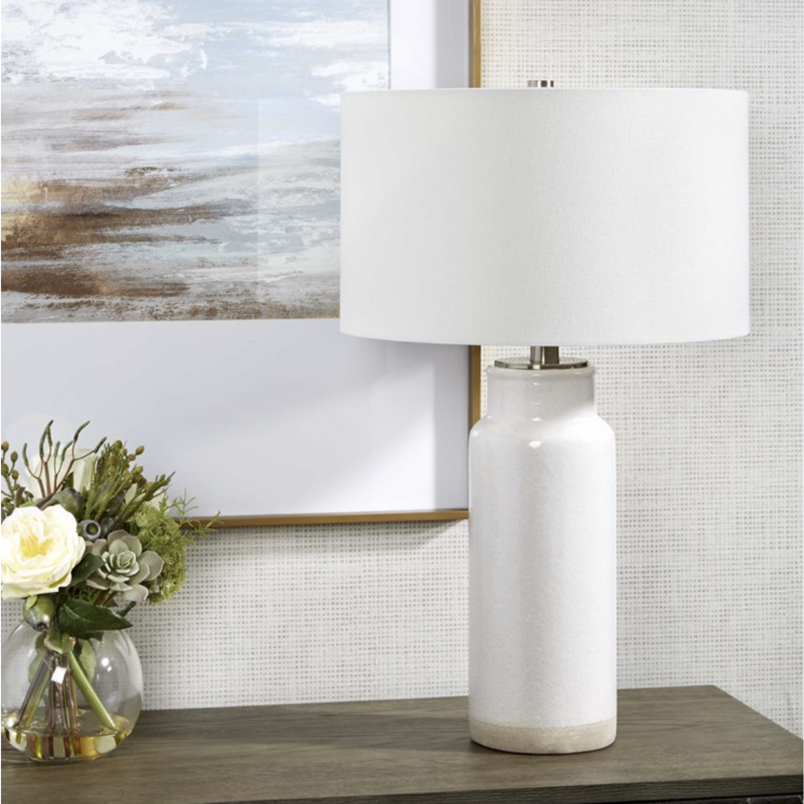 Outside The Box 28" Uttermost Albany Handcrafted Ceramic Table Lamp