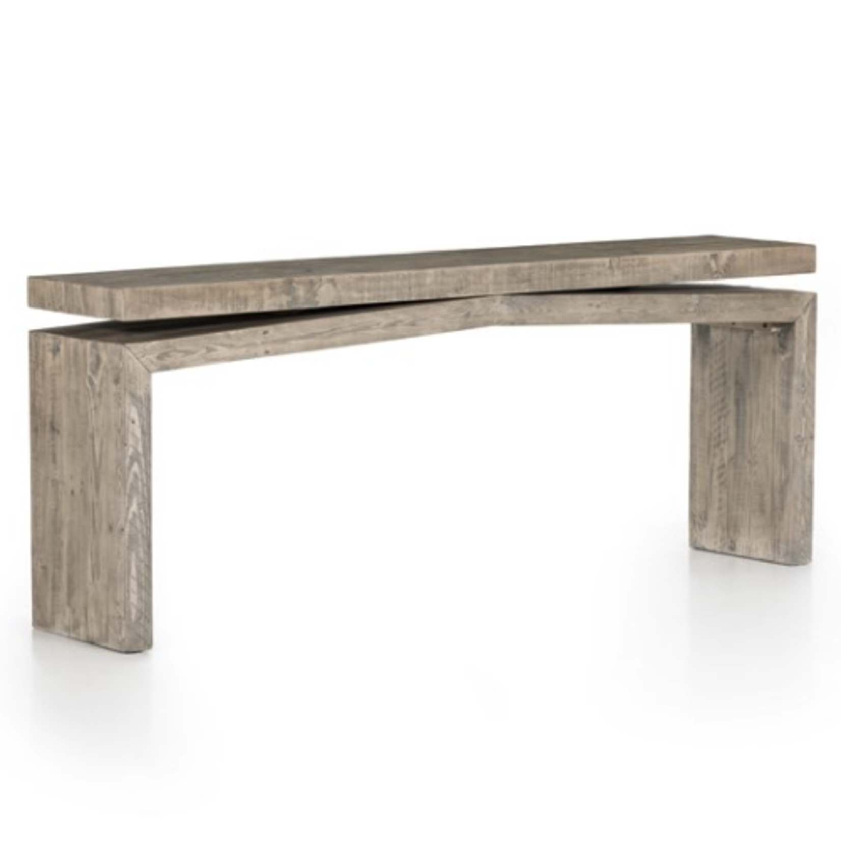 Outside The Box 79x15x31 Matthes Solid Reclaimed Pine Console In Weathered Wheat Finish