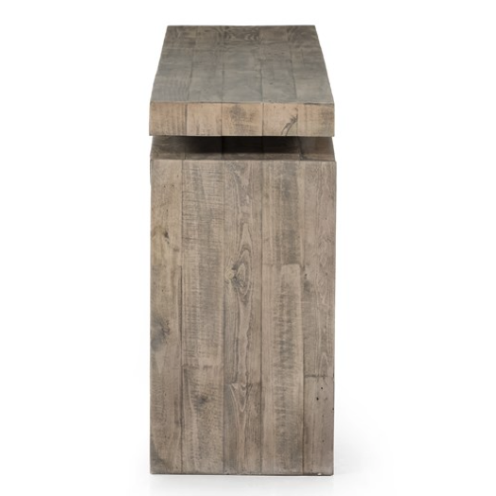 Outside The Box 79x15x31 Matthes Solid Reclaimed Pine Console In Weathered Wheat Finish