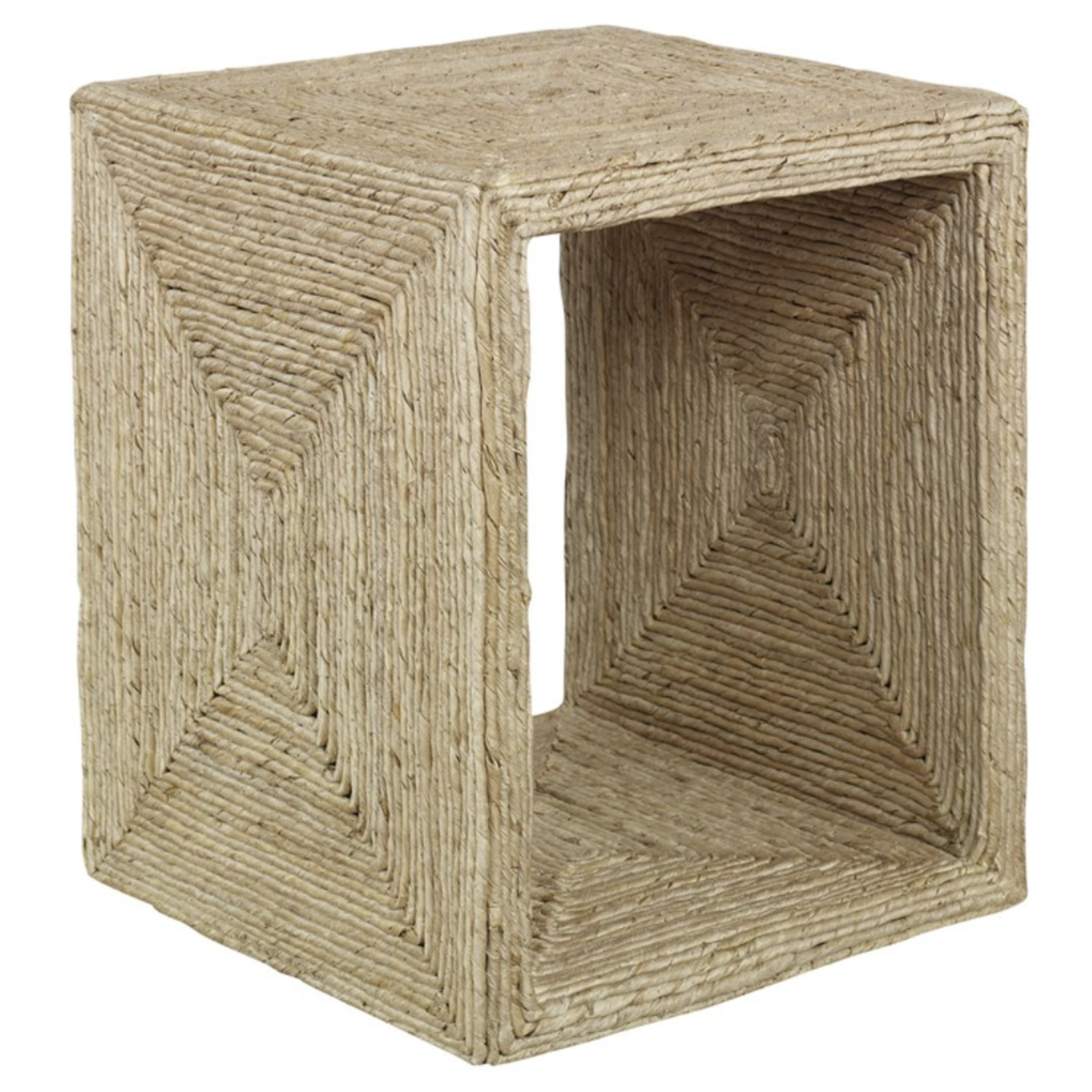 Outside The Box 20x20x24 Rora Woven Banana Plant Side Table