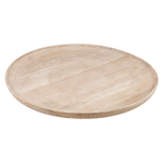 Outside The Box 15" Solid Mango Light Washed Round Serving Tray