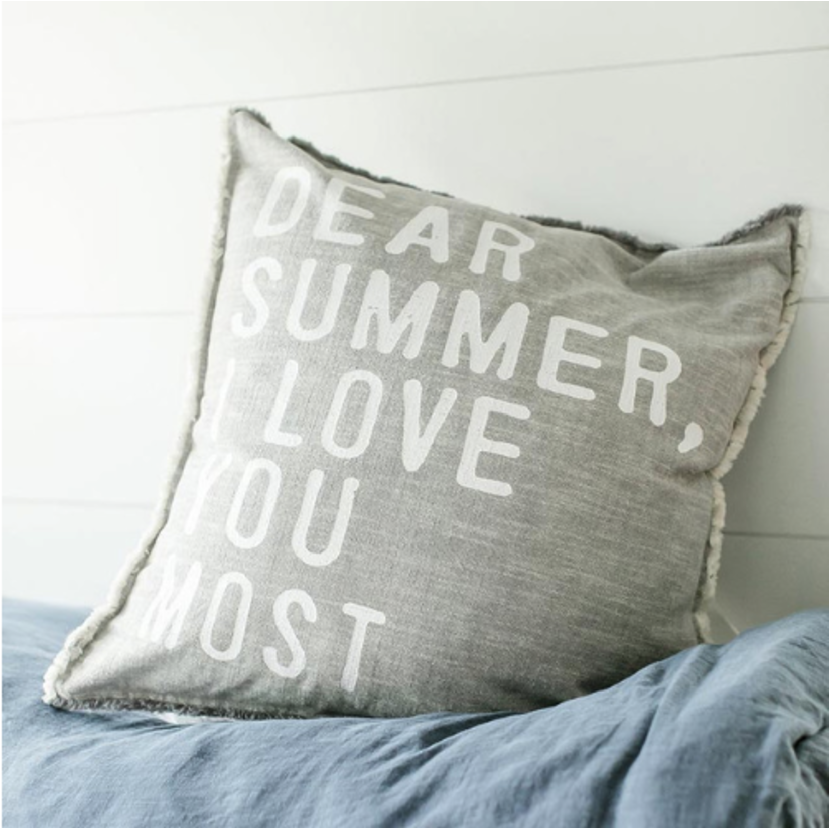 Outside The Box 26x26 "Dear Summer I Love You Most" Euro Pillow