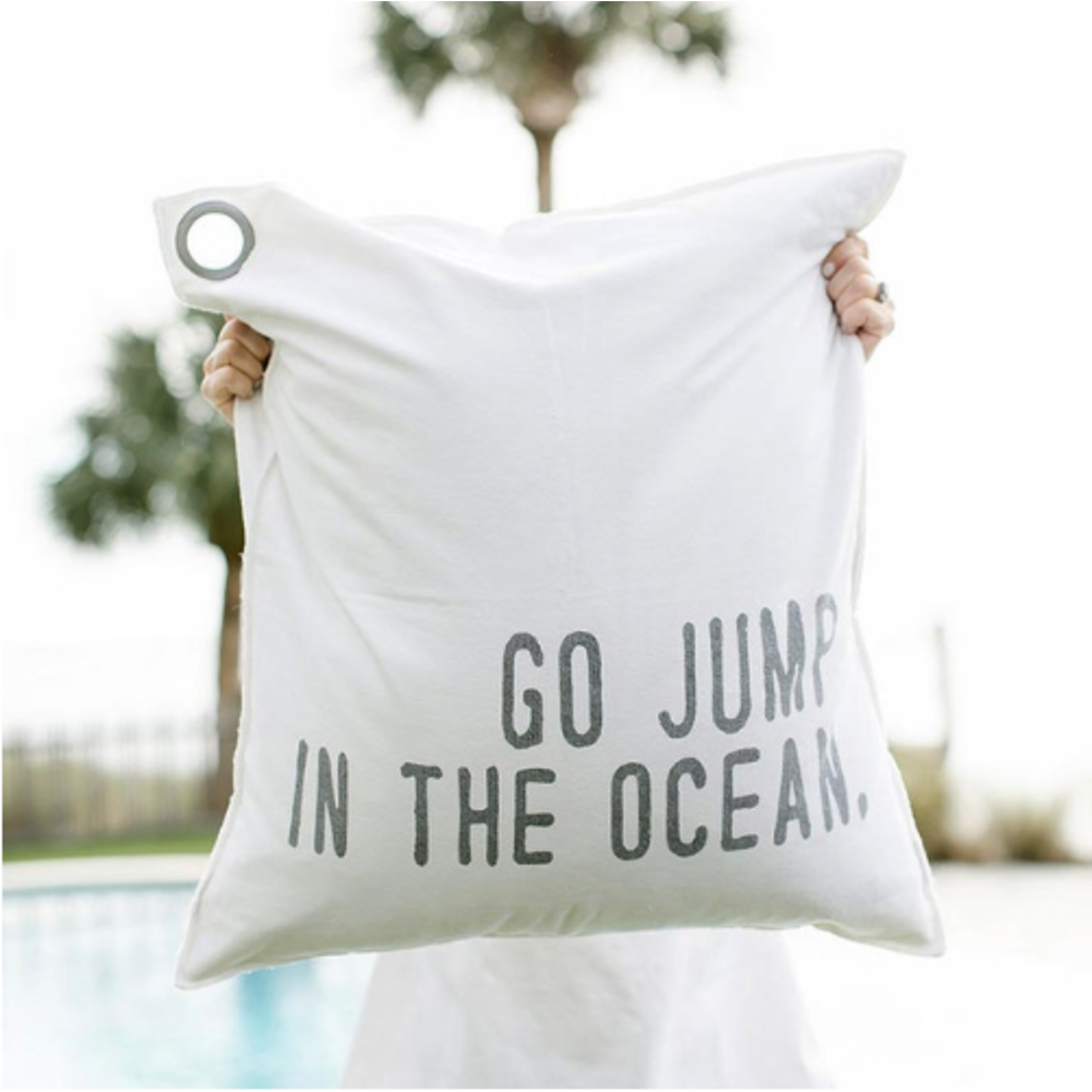 Outside The Box 26x26 "Go Jump In The Ocean" Euro Pillow