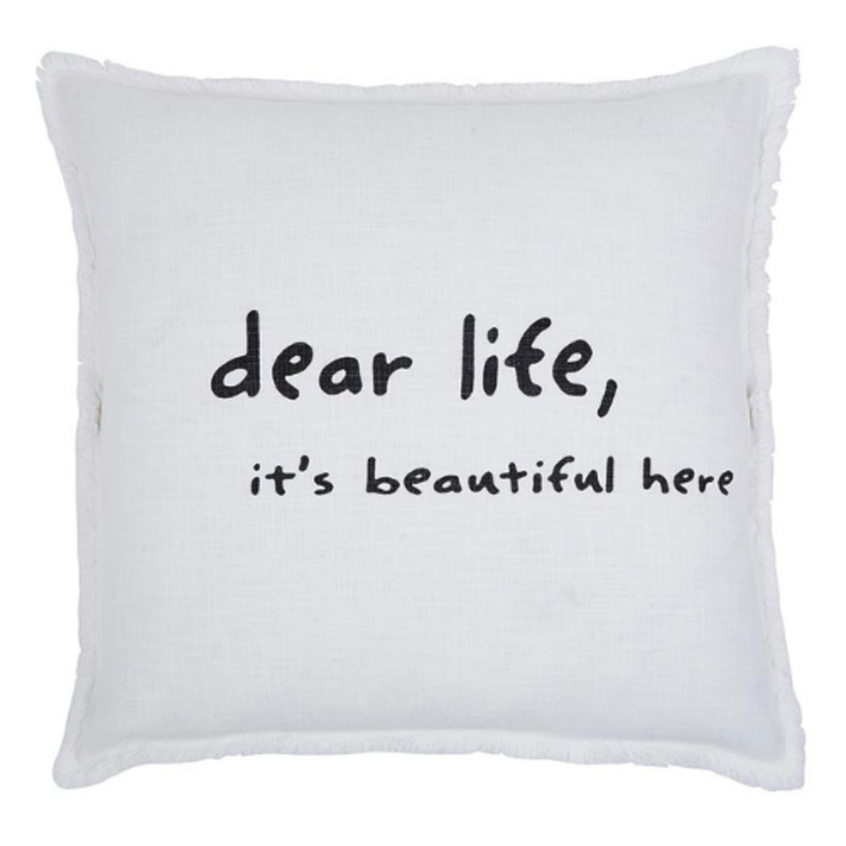 Outside The Box 26x26 "Dear Life, It's Beautiful Here" Euro Pillow