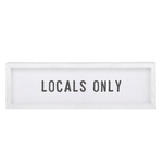 Outside The Box 28x8 Locals Only Paulownia Wood Framed Decor