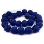Outside The Box 34" Cobalt Blue Recycled 34mm Glass Beads