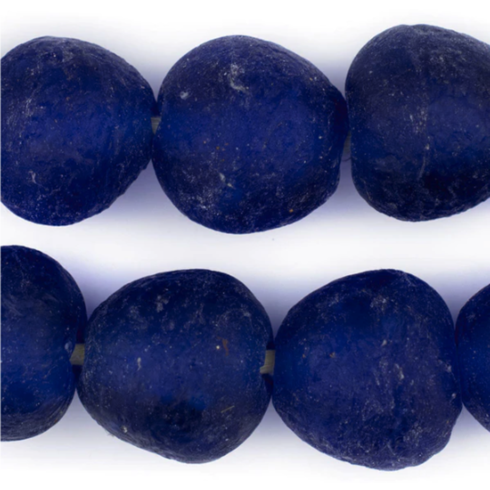 Outside The Box 34" Cobalt Blue Recycled 34mm Glass Beads