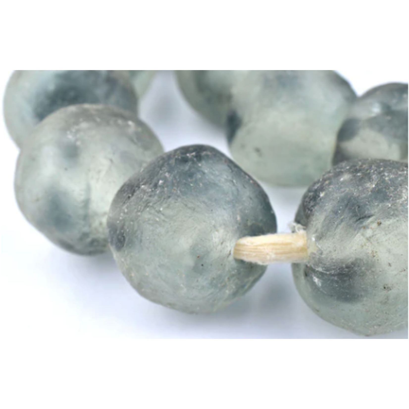 Outside The Box 34" Gray Mist Recycle 34mm Glass Beads