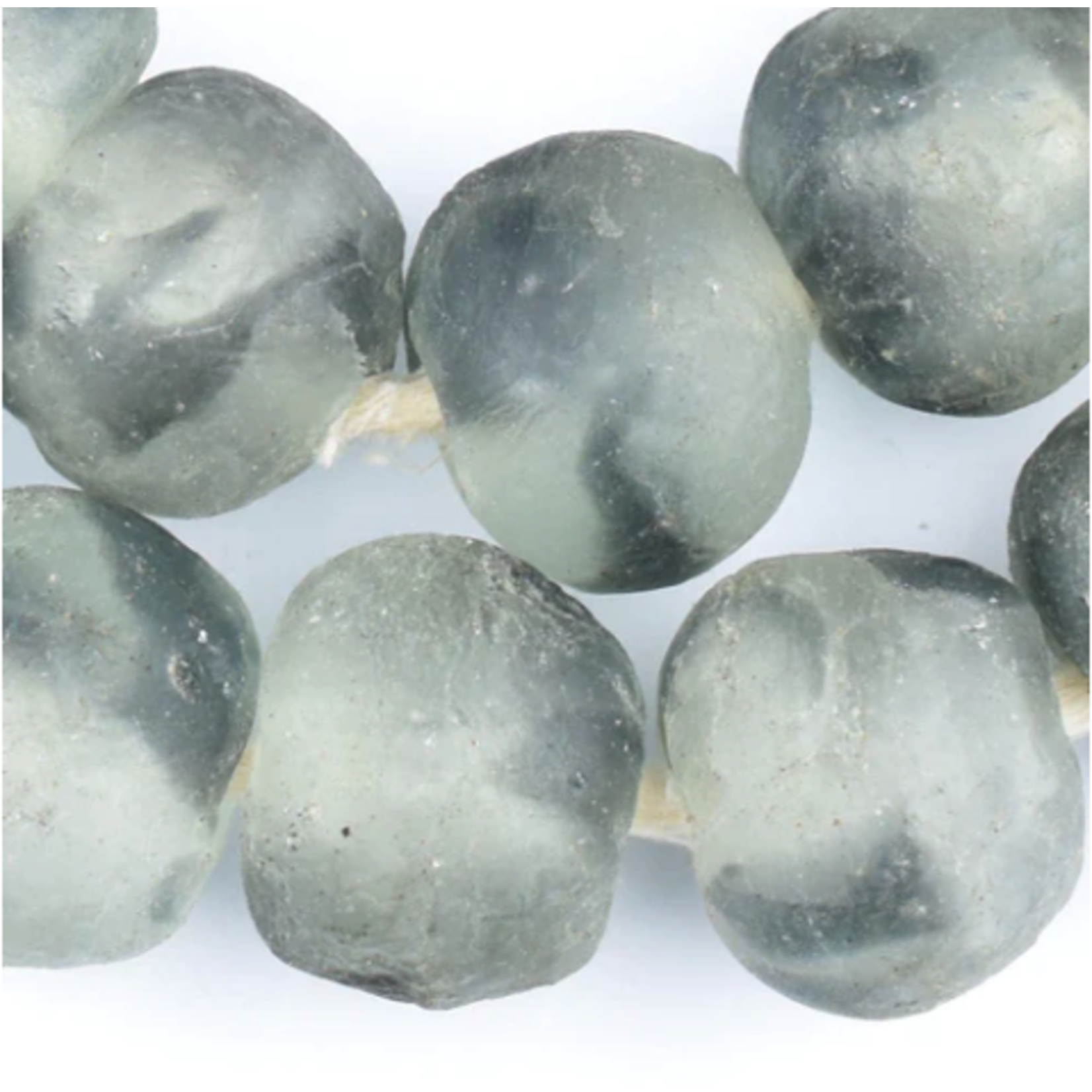 Outside The Box 34" Gray Mist Recycle 34mm Glass Beads
