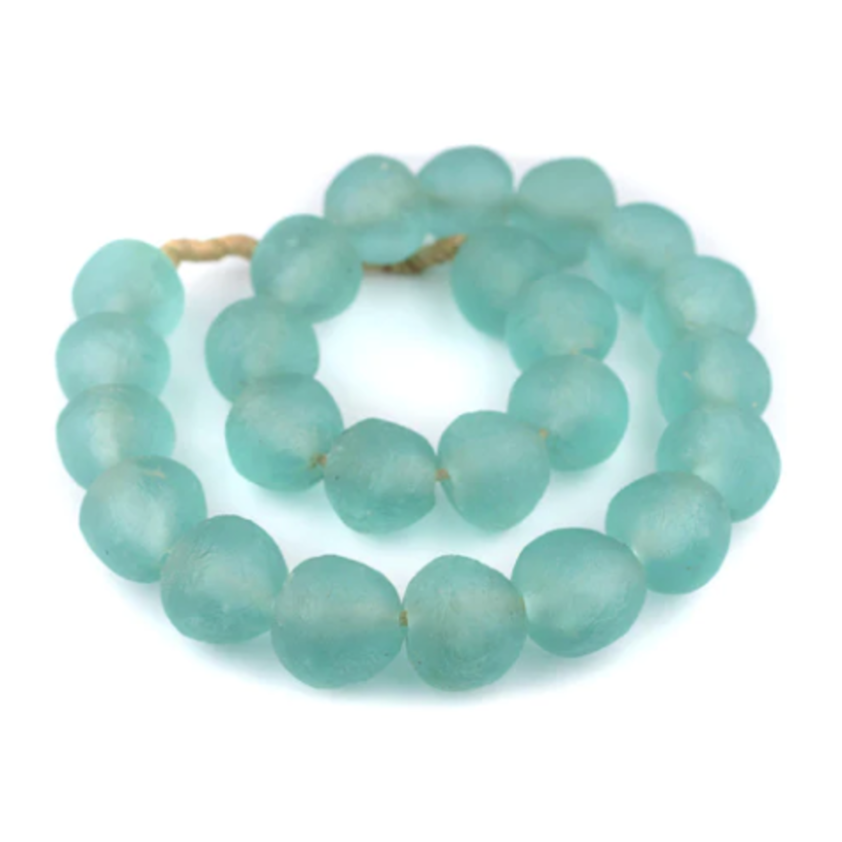 Outside The Box 32" Dark Aqua Recycled 34mm Glass Beads