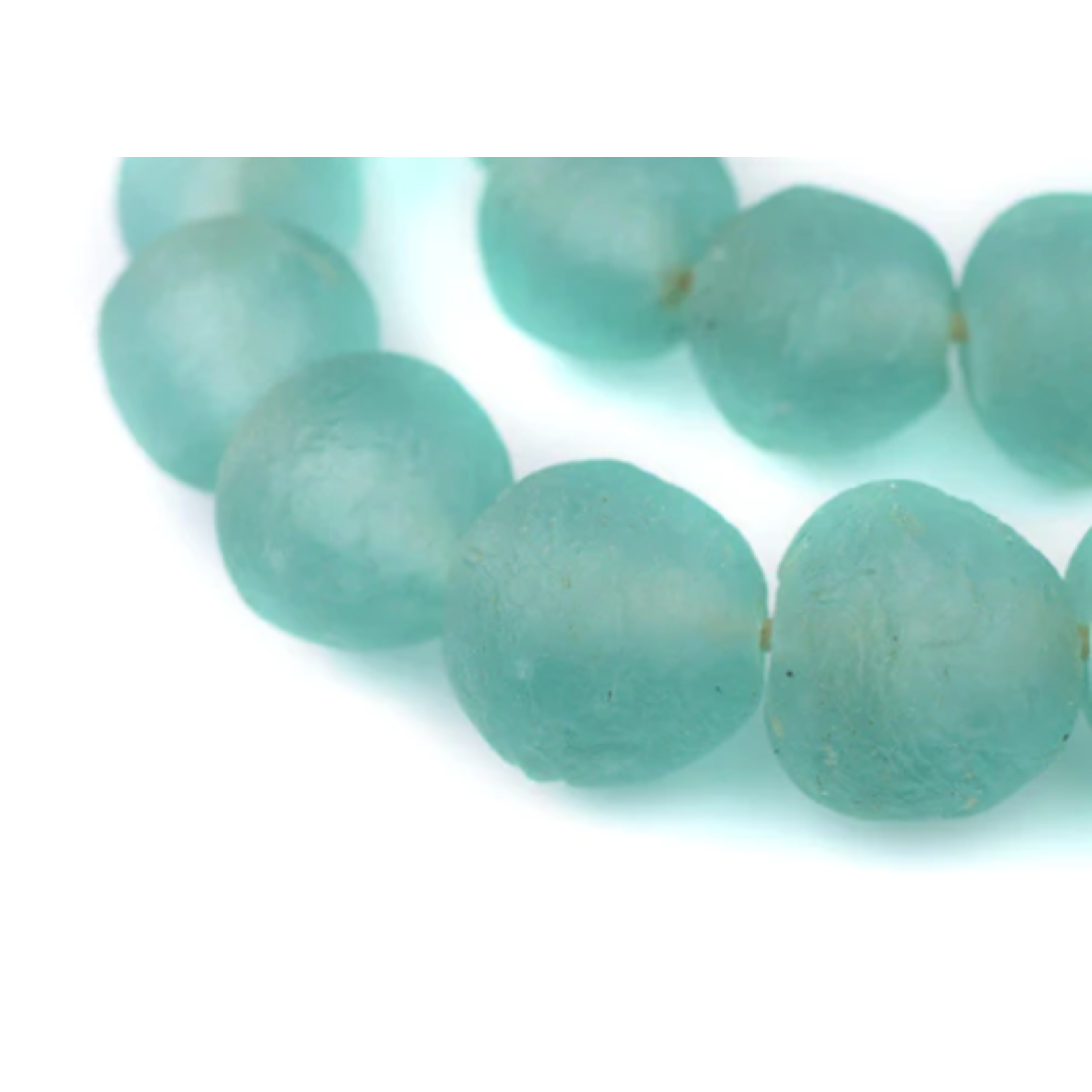Outside The Box 32" Dark Aqua Recycled 34mm Glass Beads