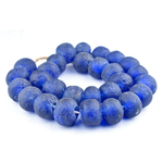 Outside The Box 31" Blue Recycled 34mm Glass Beads