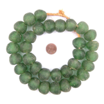 Outside The Box 26" Light Green Recycled 24mm Glass Beads