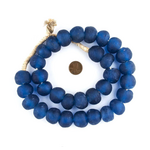 Outside The Box 28" Blue Recycled 23mm Glass Beads