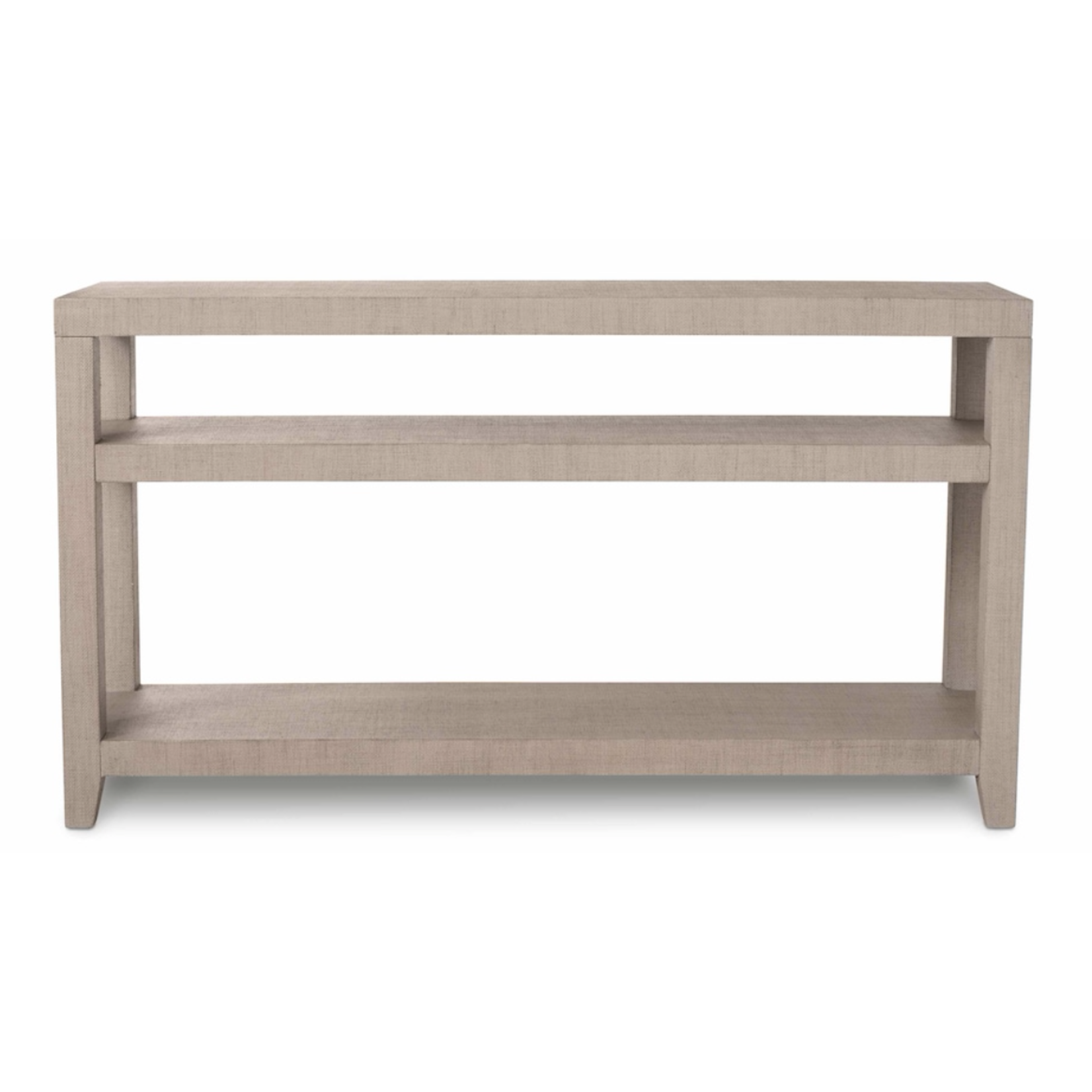 Outside The Box 54x14x30 Ventura Sand Gray Raffia Console Table