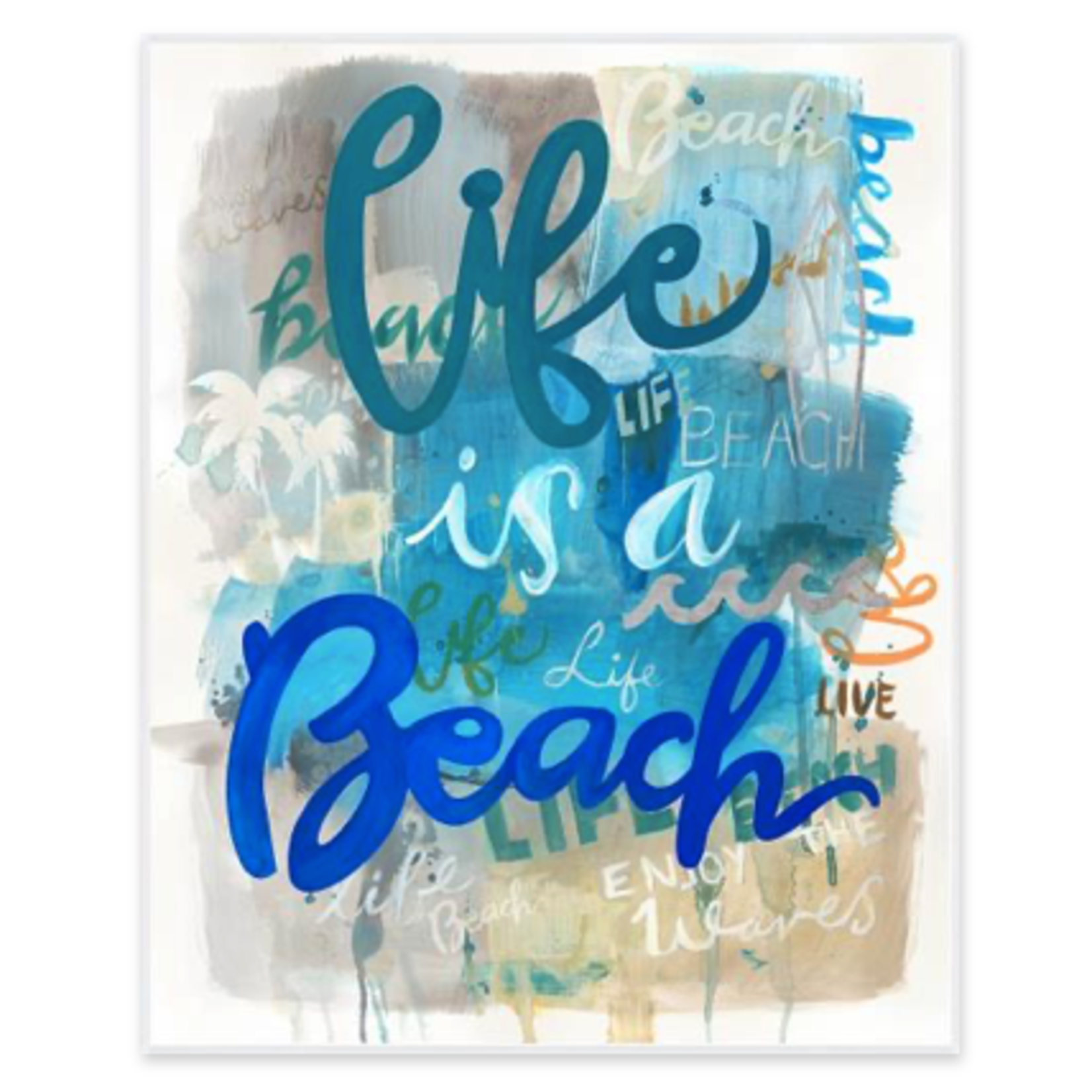 Outside The Box 50x40 "Life is a Beach" Framed Art
