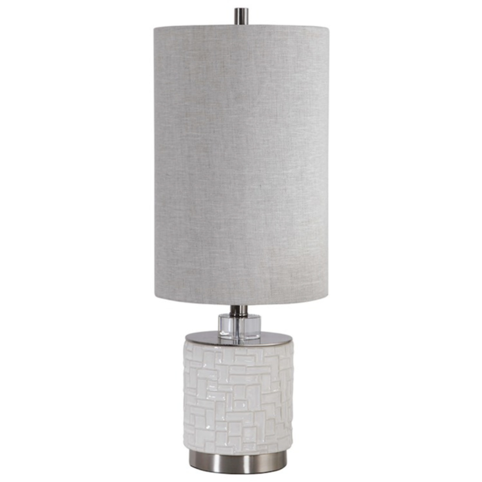 Outside The Box 26" Uttermost Elyn White Glaze Ceramic Accent Lamp