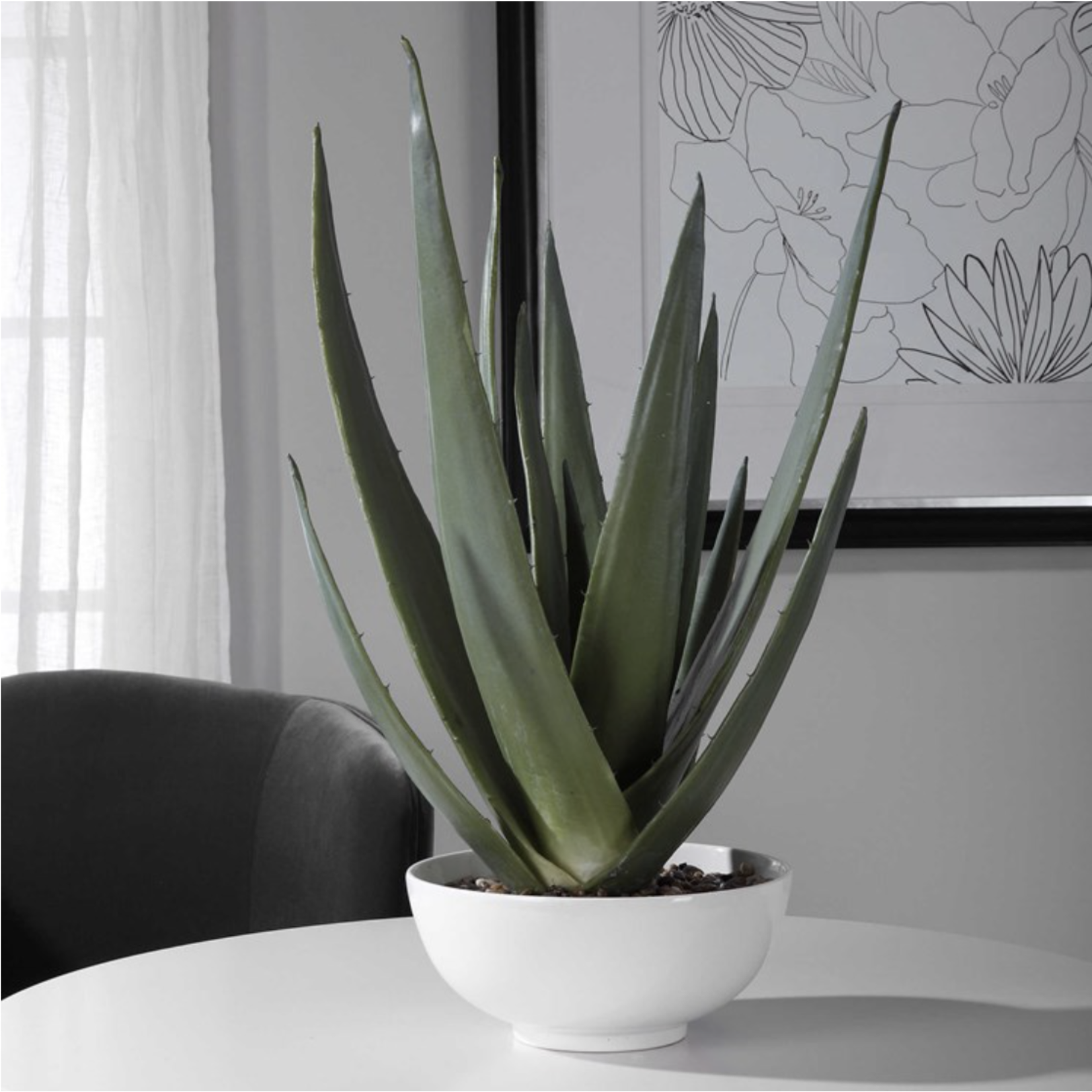 Outside The Box 30" Evarado Aloe Vera Planter