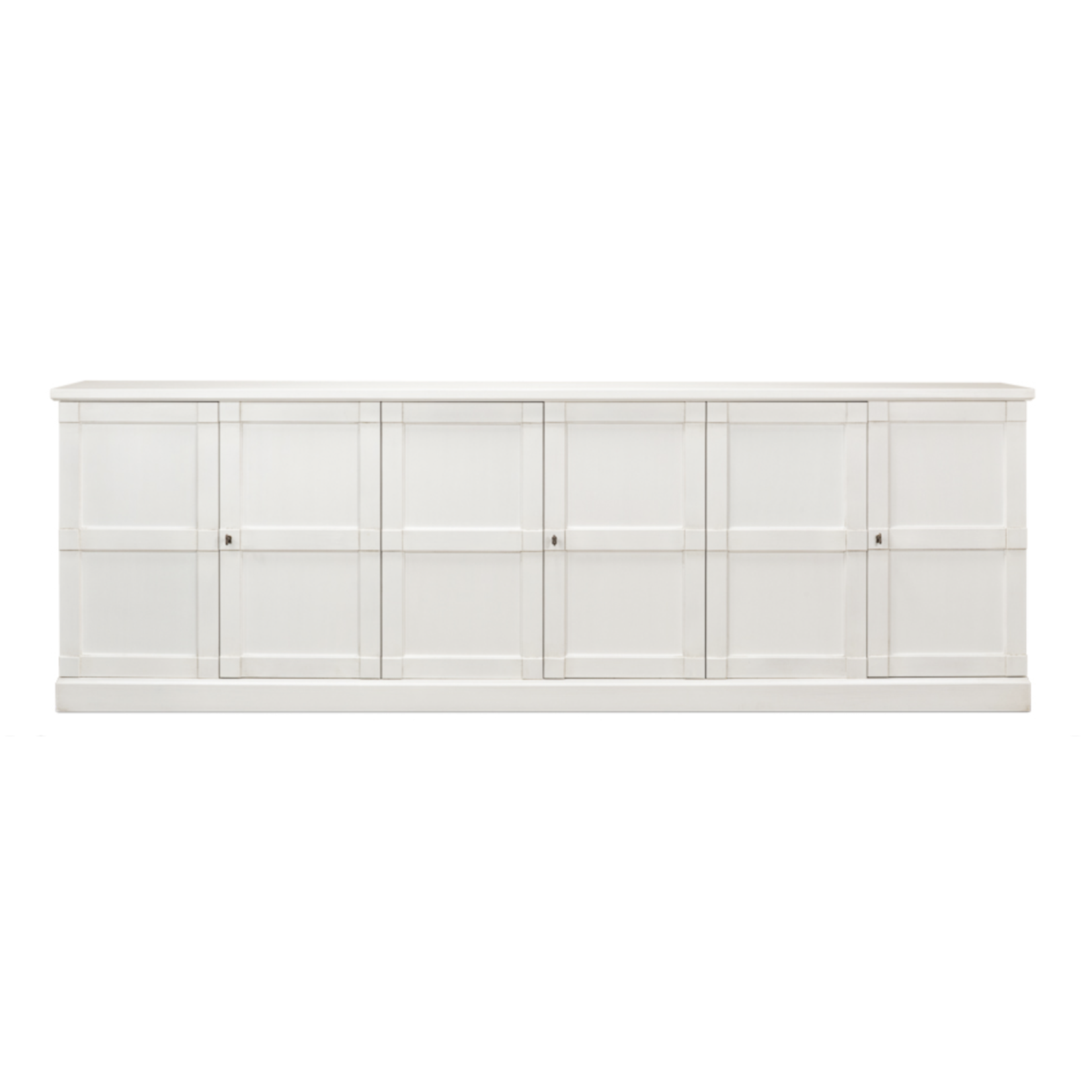 Outside The Box 112x15x38 Sarreid Luciana 6 Door Cortina White Pine Buffet