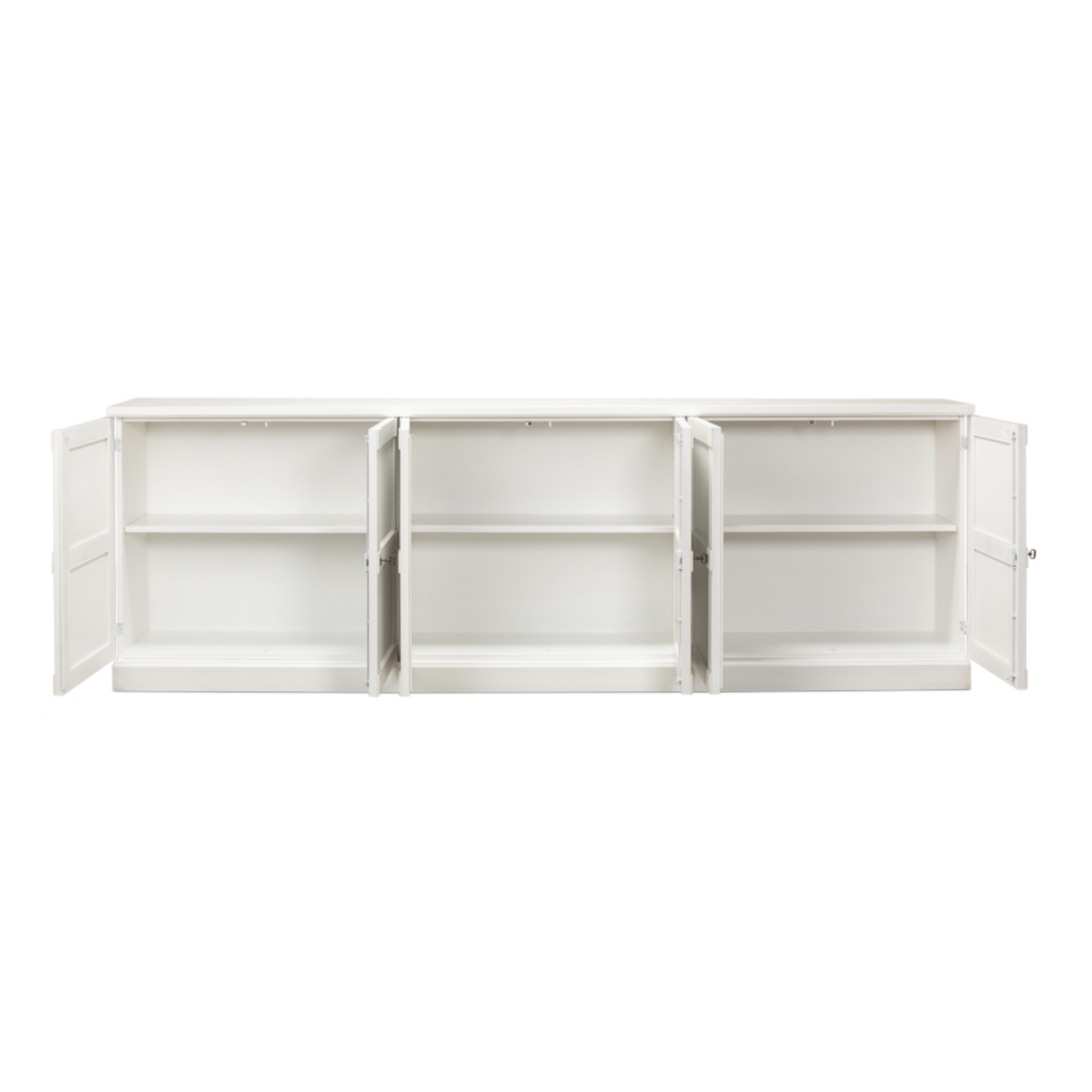 Outside The Box 112x15x38 Sarreid Luciana 6 Door Cortina White Pine Buffet