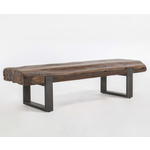58x18x15 Duarte Reclaimed Wood & Iron Bench