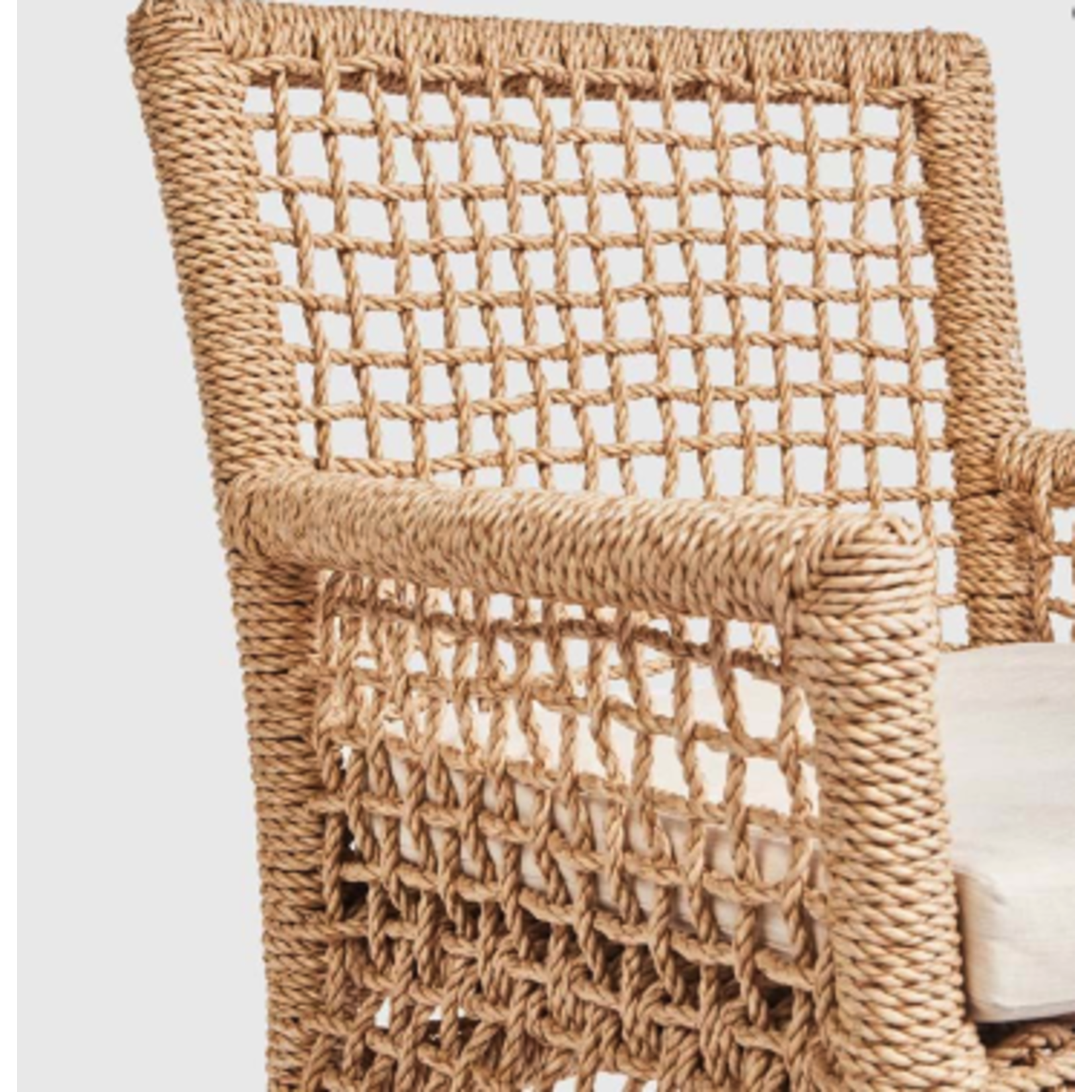 27" Brisbane Natural Woven Cord Outdoor Counter Stool