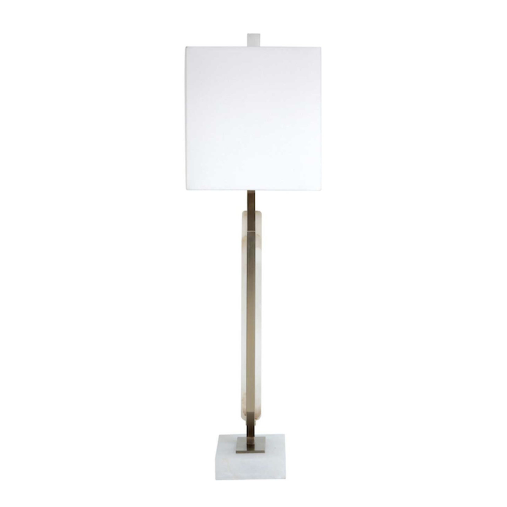 Outside The Box 32" Braden Alabaster & Iron Table Lamp