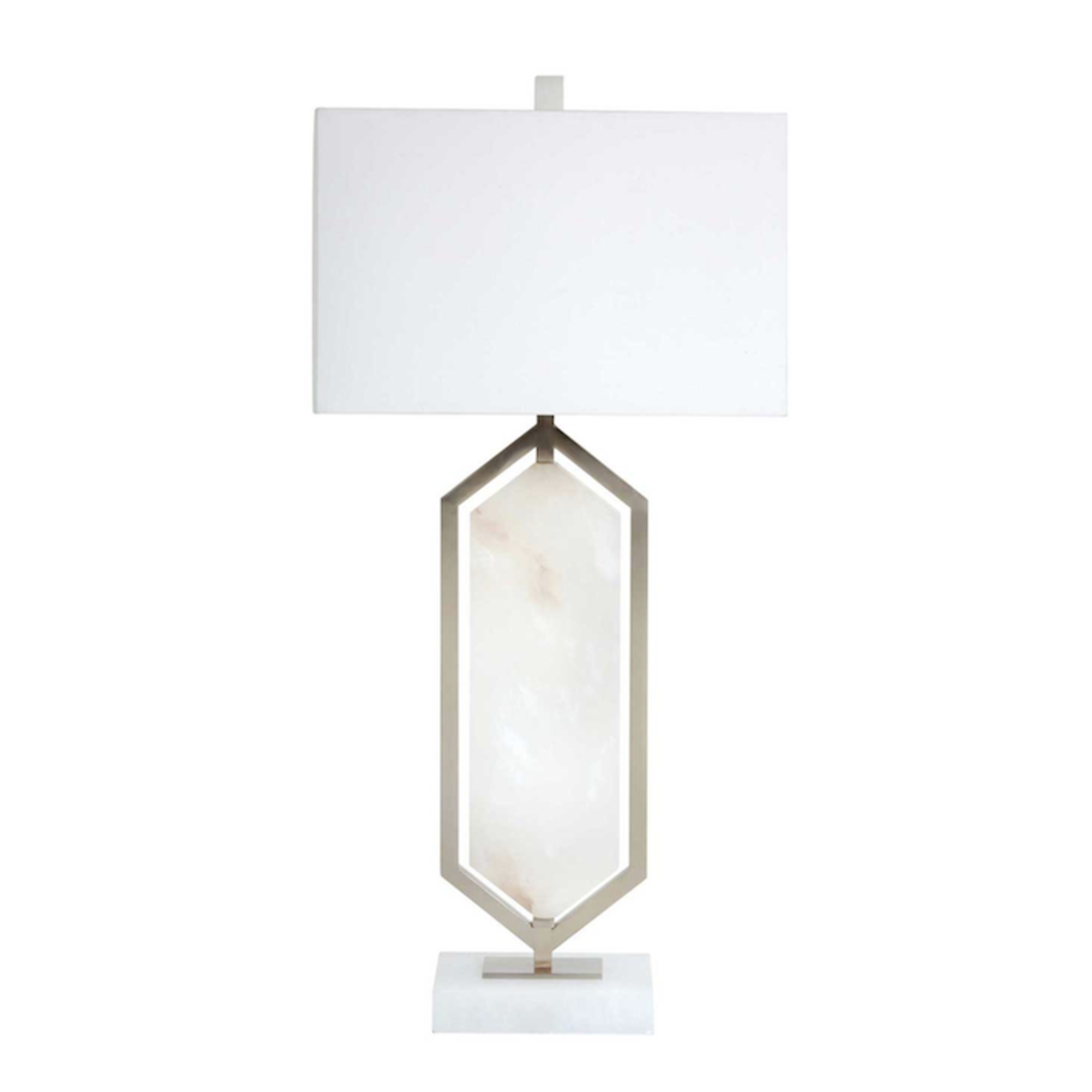 Outside The Box 32" Braden Alabaster & Iron Table Lamp