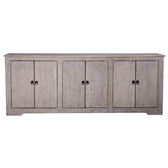 83x18x32 Nico Reclaimed Pine Light Gray Wash Finish 6 Door
