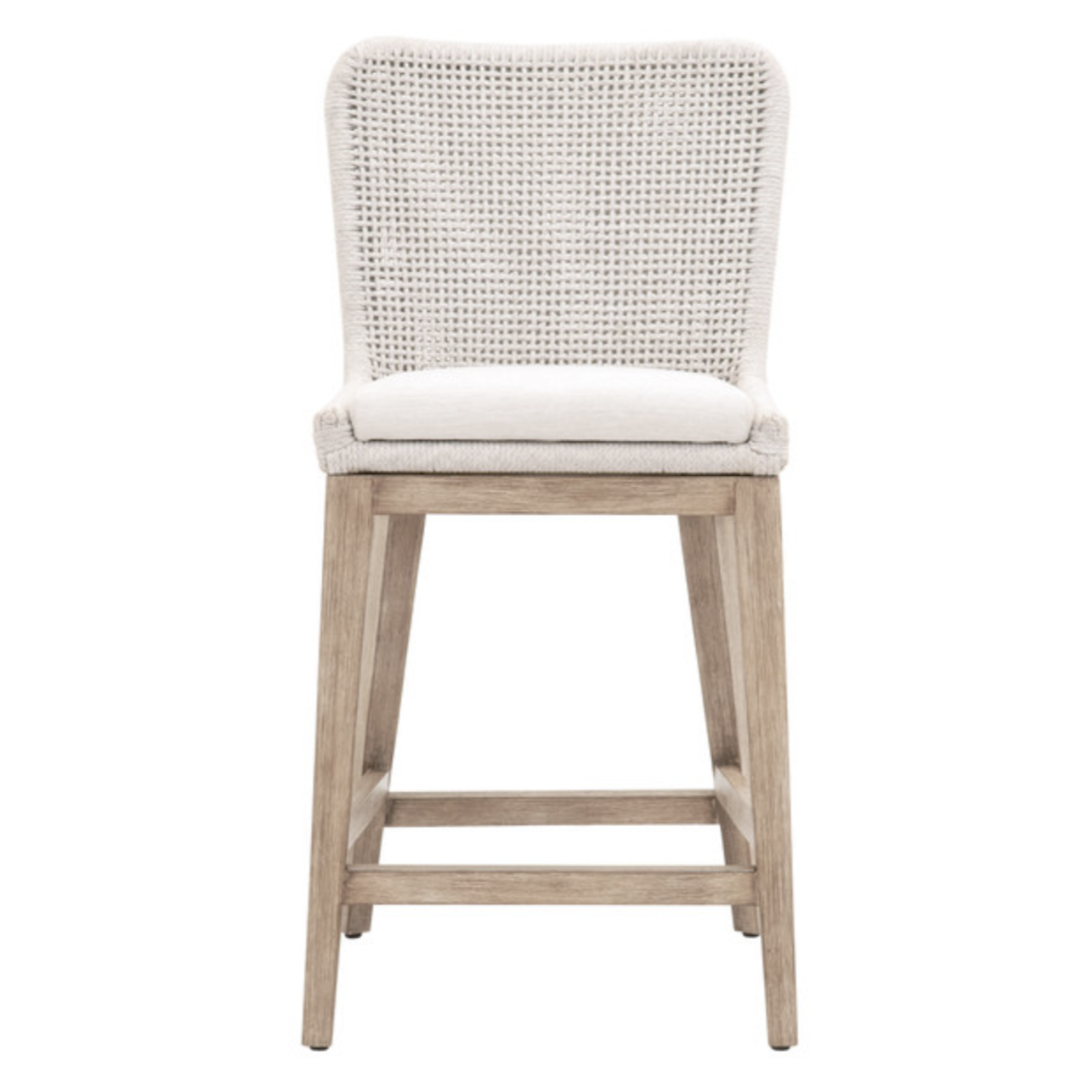 Outside The Box 26" Essentials For Living Mesh White Rope Weave Counter Stool
