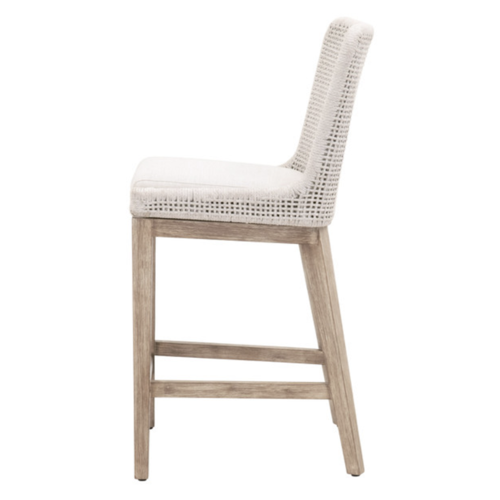 Outside The Box 26" Essentials For Living Mesh White Rope Weave Counter Stool