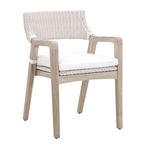 Outside The Box Essentials For Living Lucia Arm Outdoor Dining Chair Natural In White