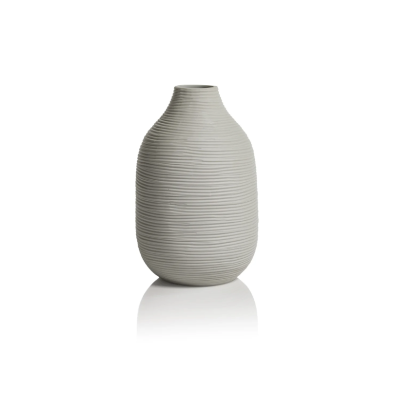 Outside The Box 9" Delano White Porcelain Vase