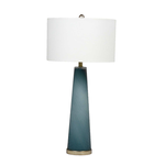 Outside The Box 33" Brianna Blue Handmade Conical Glass Table Lamp