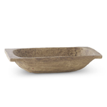 Outside The Box 33" Paulownia Brown Wooden  Dough Bowl With Square Edge