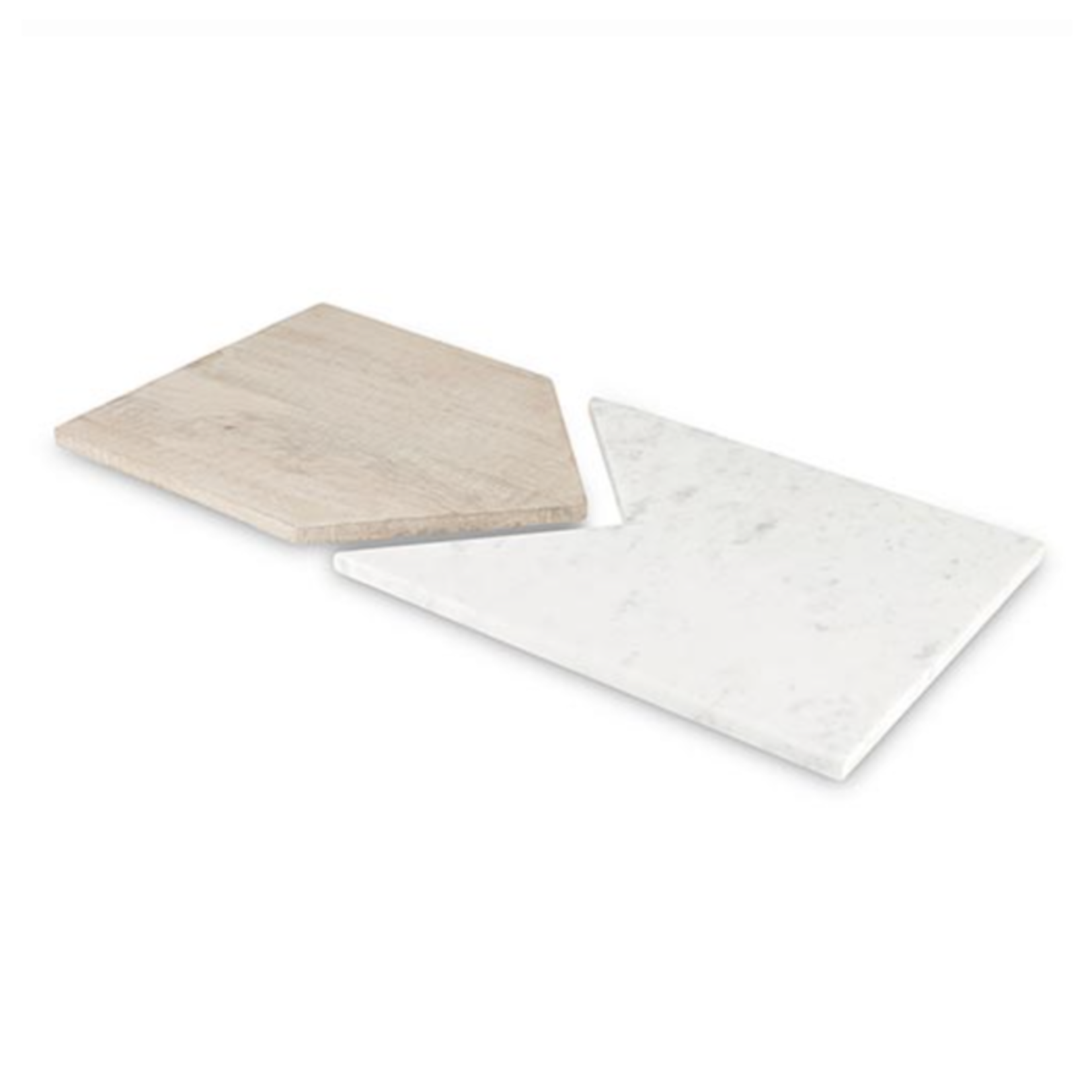 Outside The Box 24" 2 Piece Mango Wood & Marble Pastry Board