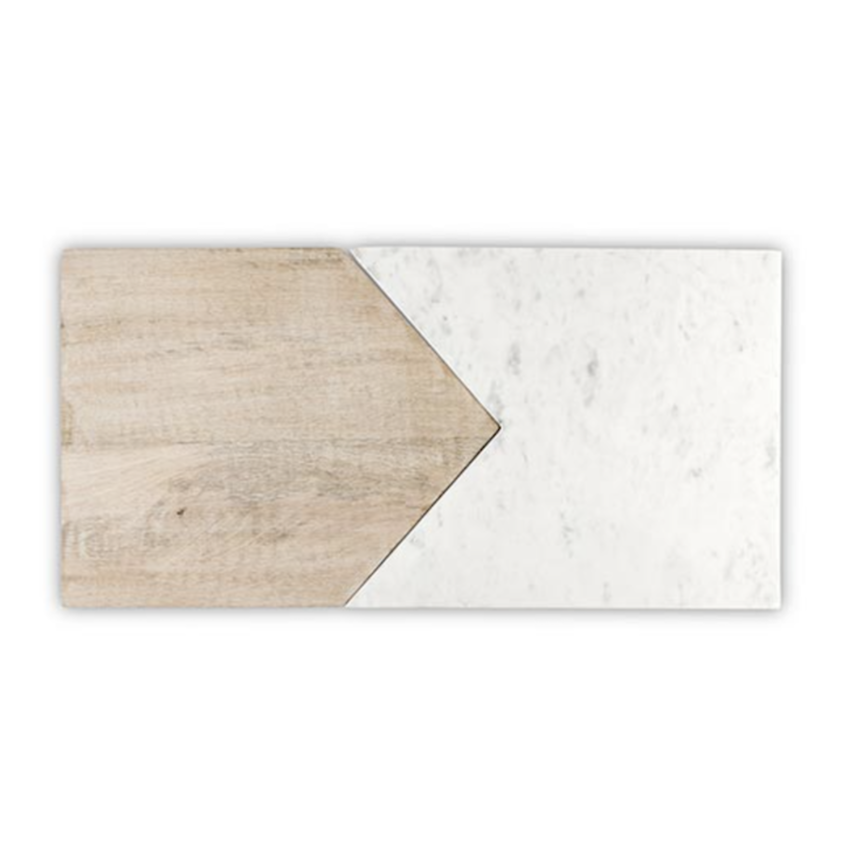 Outside The Box 24" 2 Piece Mango Wood & Marble Pastry Board