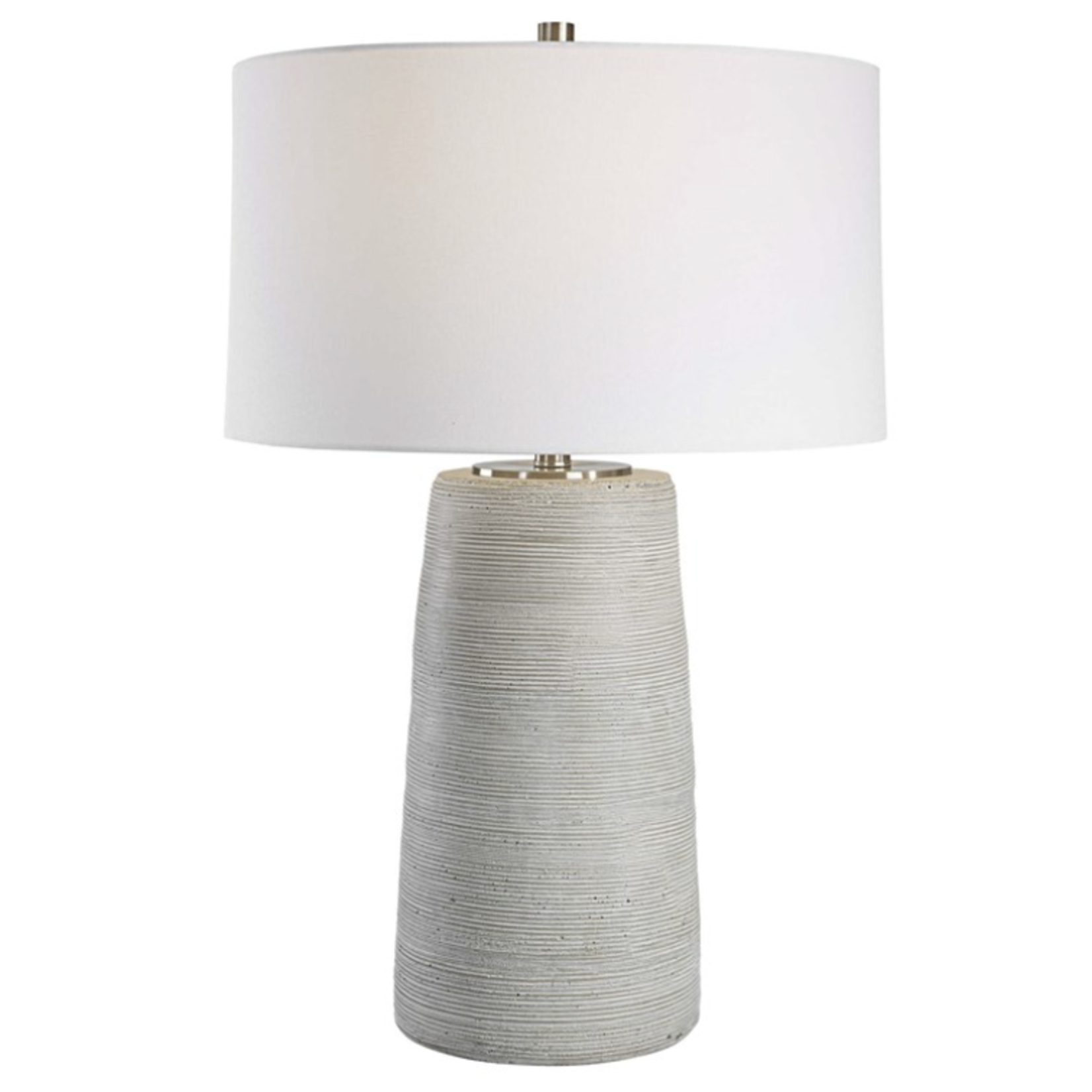 Outside The Box 28" Uttermost Mountainscape Handcrafted Ceramic White & Gray Table Lamp