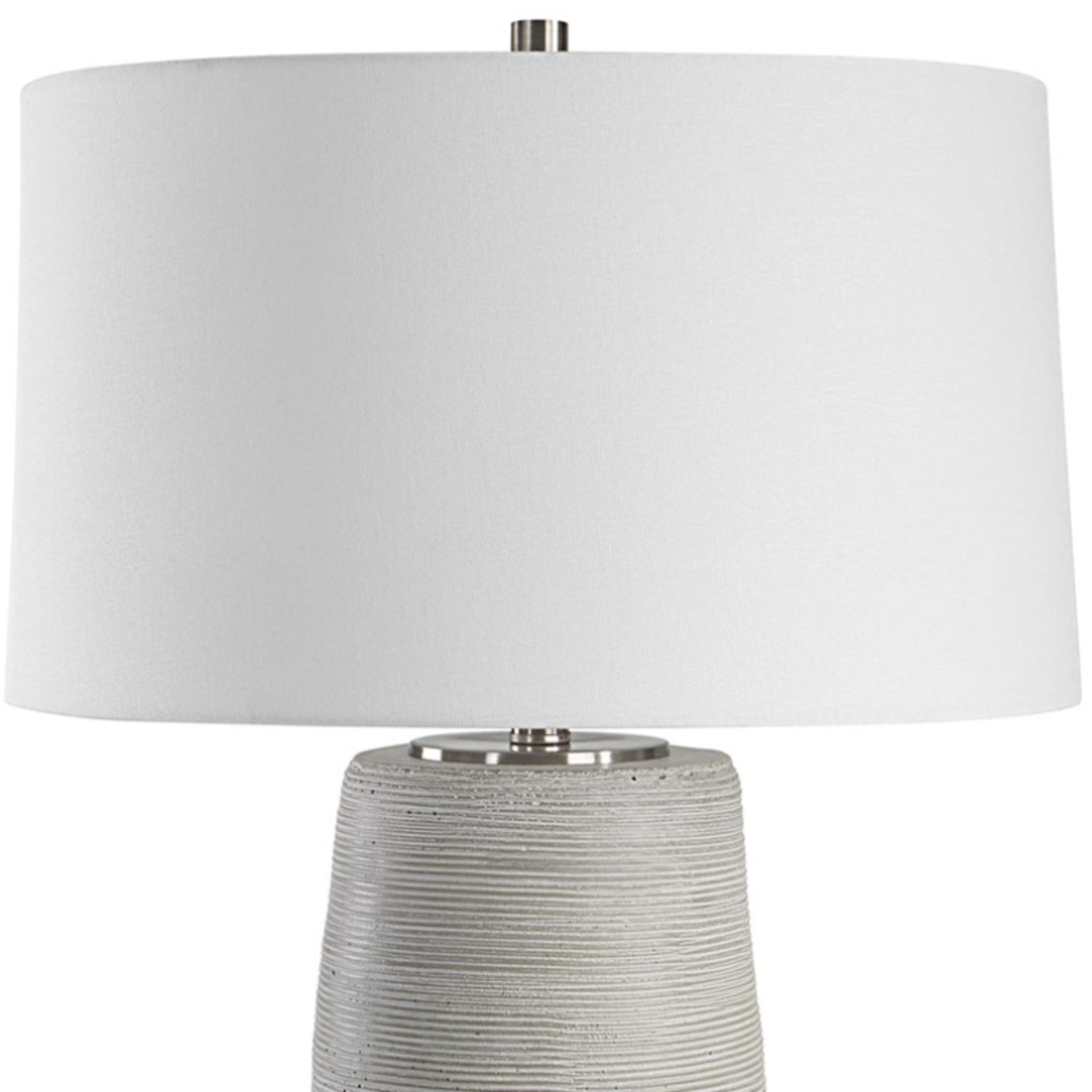 Outside The Box 28" Uttermost Mountainscape Handcrafted Ceramic White & Gray Table Lamp