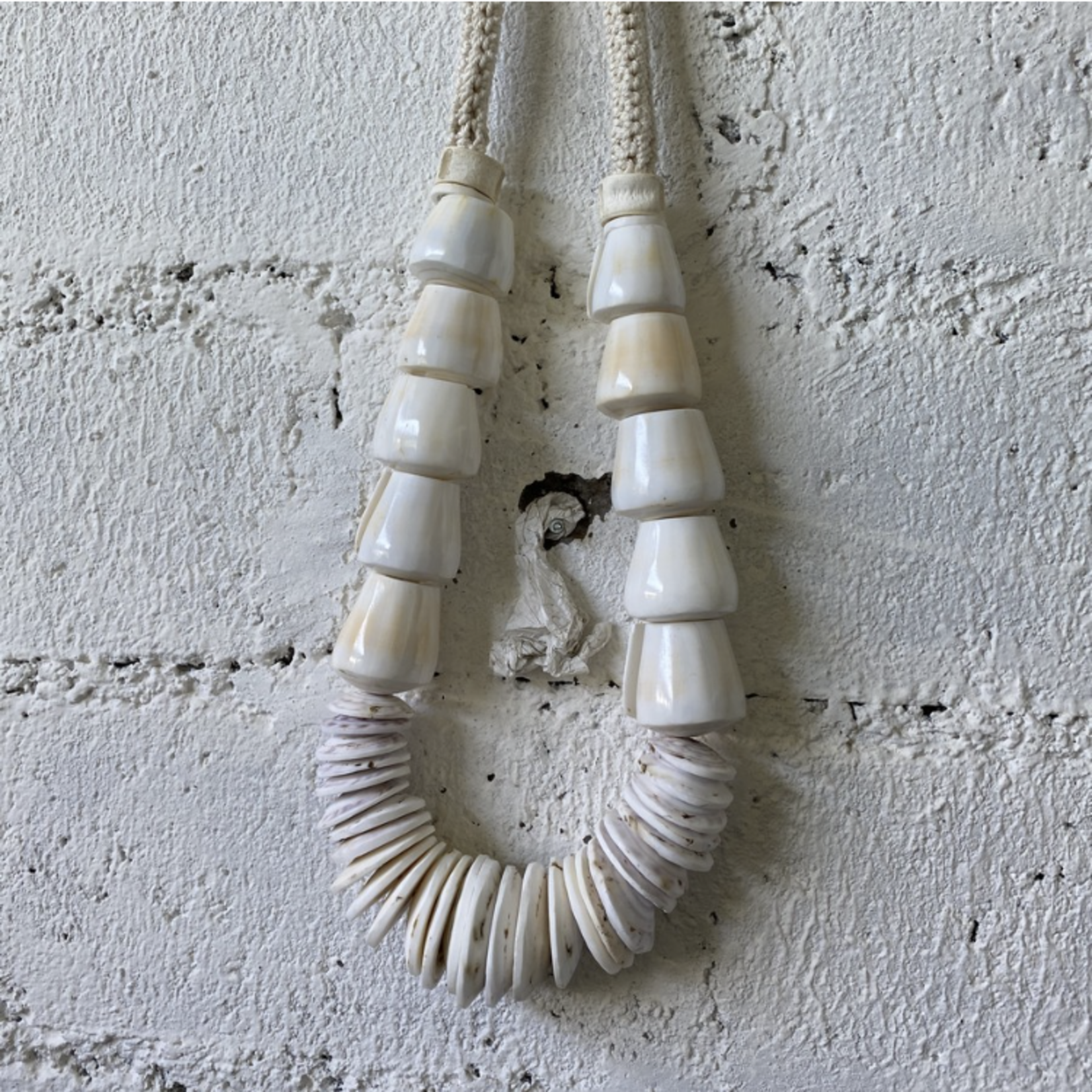 Outside The Box 19" Handcrafted Natural White Shells Necklace