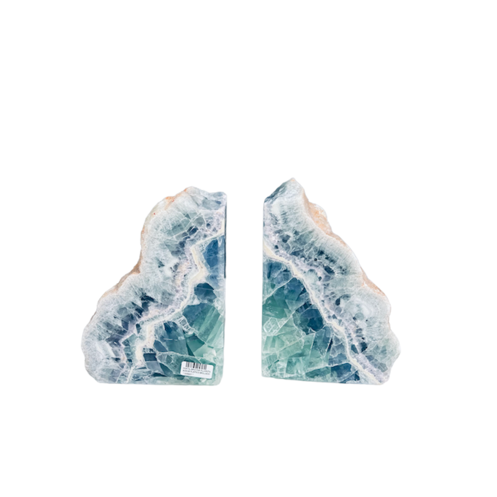 Outside The Box 6" Handcrafted Natural Fluorite Bookend Rustic Edge