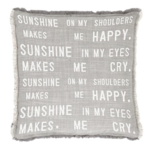 Outside The Box 26x26 "Sunshine On My Shoulder" Euro Pillow