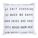 Outside The Box 26x26 "You Are My Sunshine"  Euro Pillow