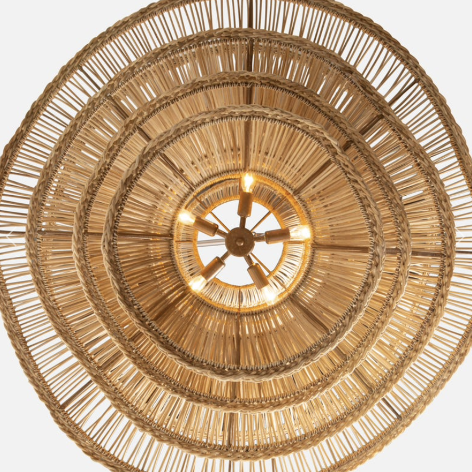 Outside The Box 32" Made Goods Alondra Natural Rattan Chandelier