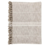 Outside The Box 70x50 TC Ria Natural & Ivory Woven Throw Blanket