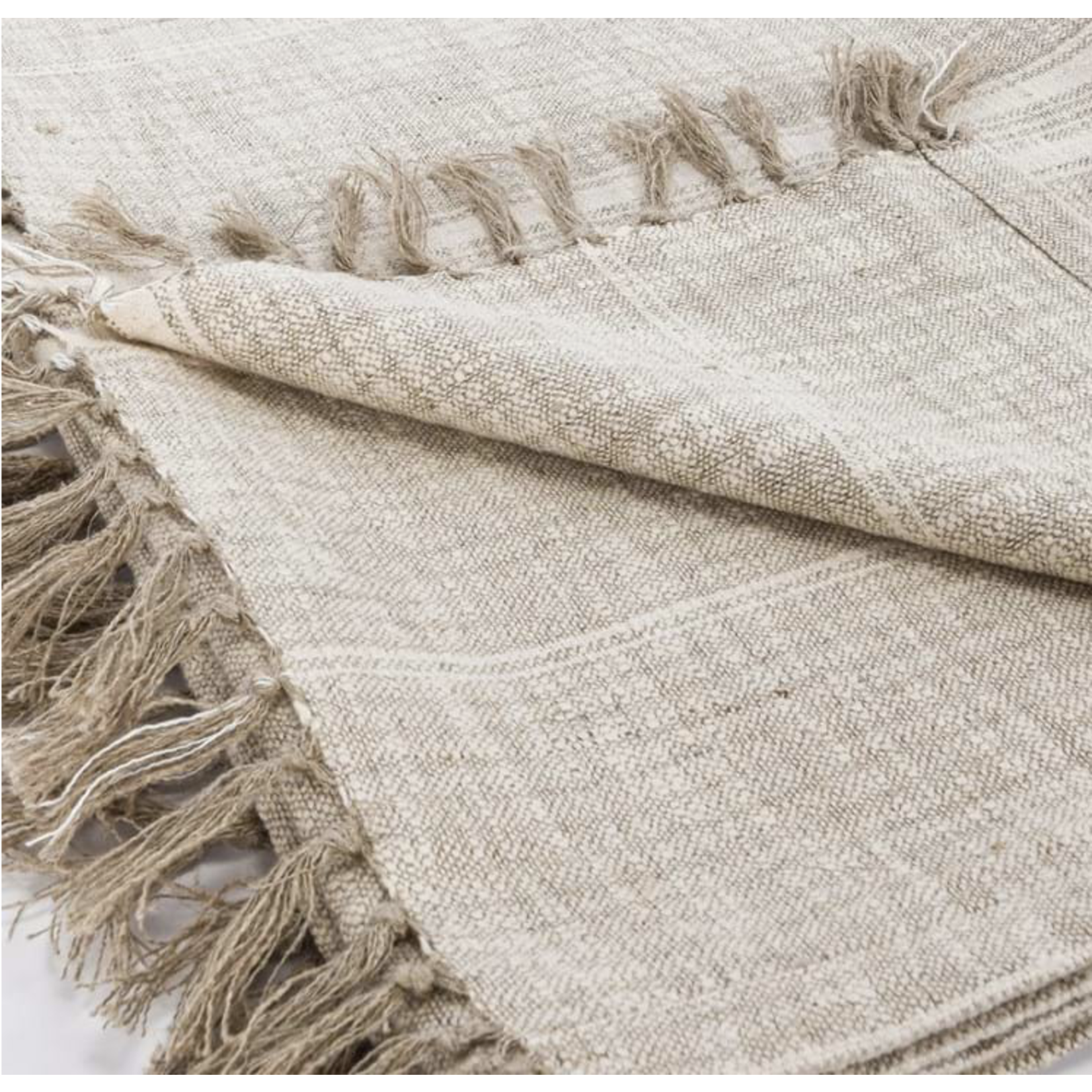 Outside The Box 70x50 TC Ria Natural & Ivory Woven Throw